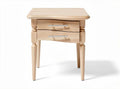 Wooden nightstand with two drawers in natural finish 50 x 40 x 60cm