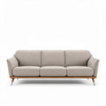Fabric sofa with three cushions in light gray color 200 x 90 x 80cm