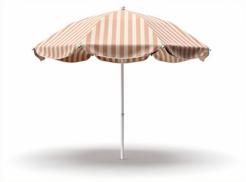 Striped beach umbrella with aluminum frame and waterproof fabric 180 x 180 x 250cm