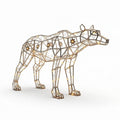 Lighted moose decoration made of durable wire for outdoor display 80 x 40 x 100cm