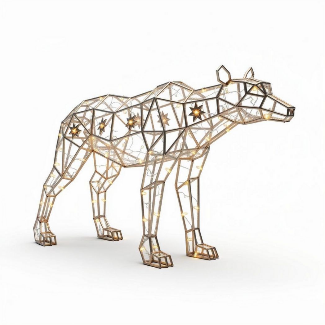 Lighted moose decoration made of durable wire for outdoor display 80 x 40 x 100cm