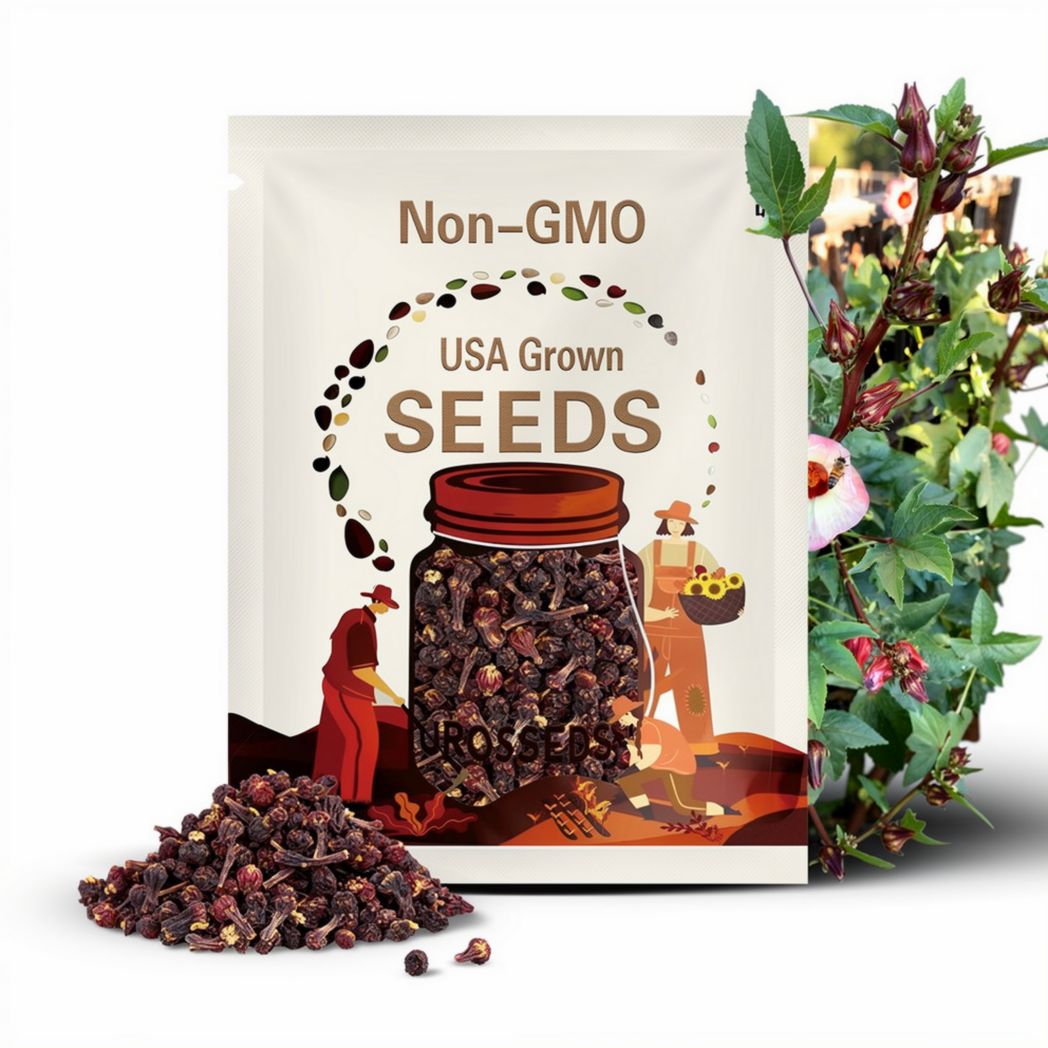 50 Roselle Hibiscus Seeds