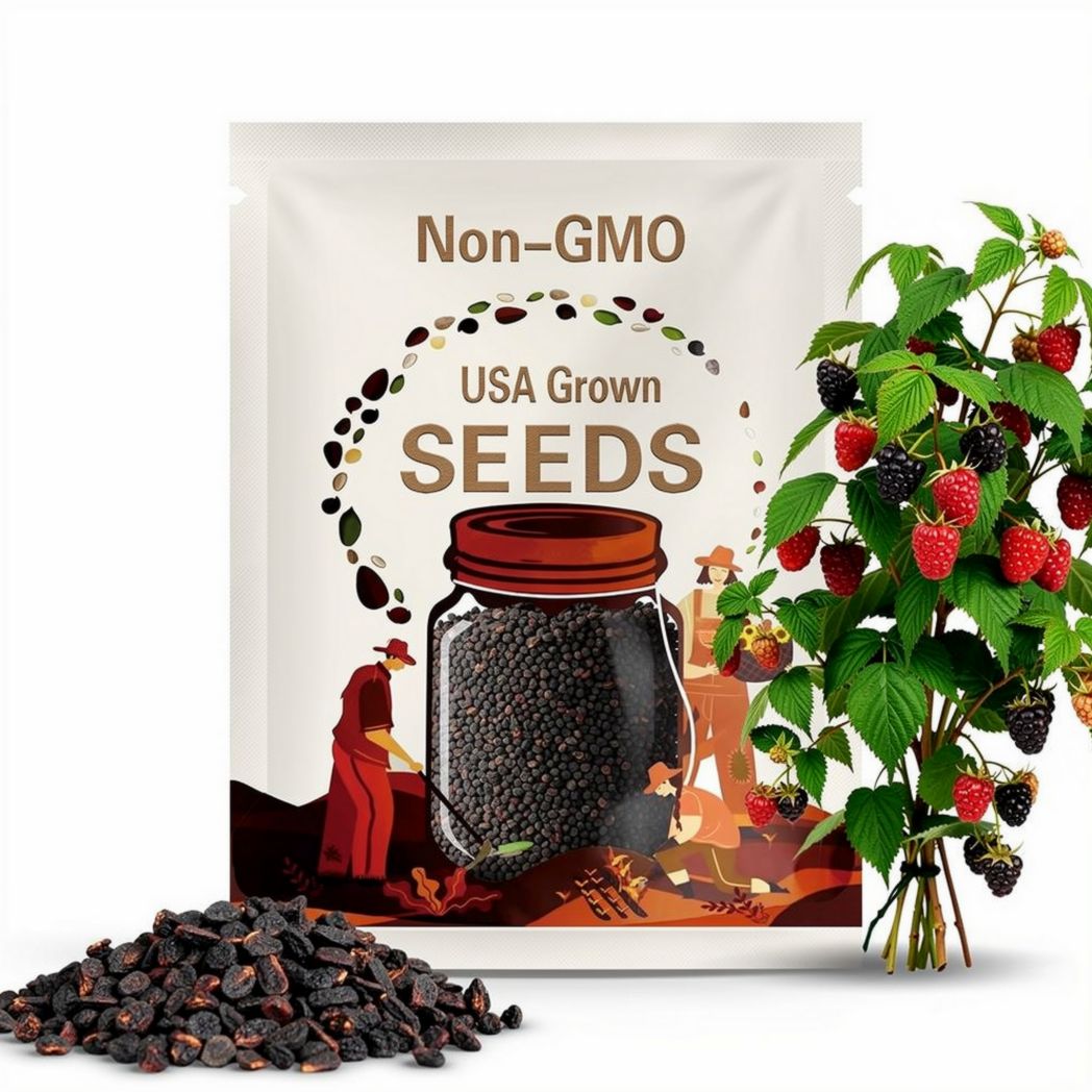 Black Raspberry Seeds (Rubus occidentalis): Native Wild Berry, Pollinator-Friendly, USDA Zones 3–8