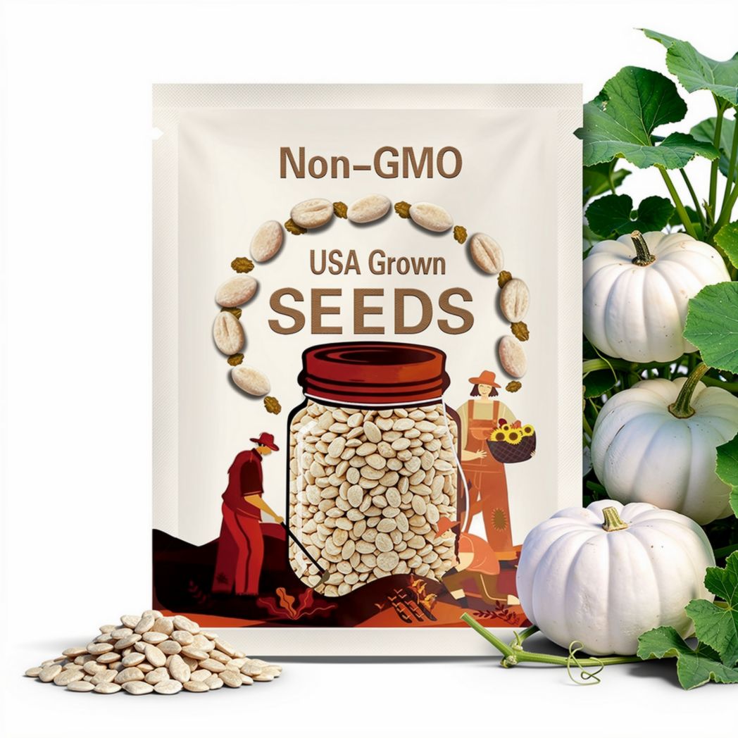10 Lumina Pumpkin Seeds. Ships free